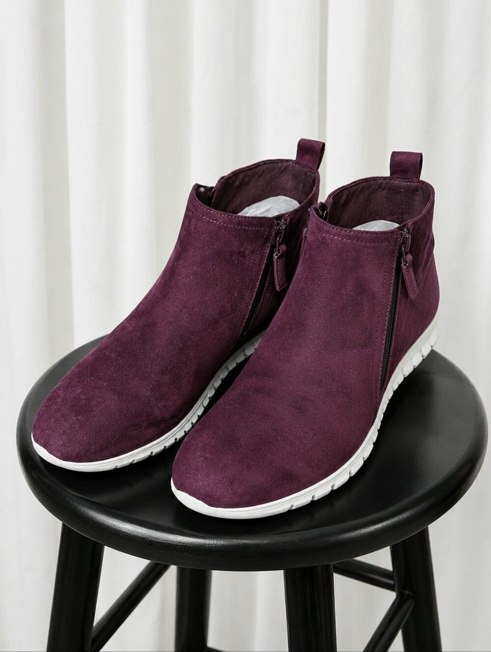 Cole Haan Zerogrand City Waterproof Winetasting Red Aetrex Insoles Ankle Booties